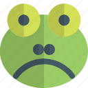 frog, frowning, emoticons, animal