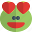 frog, grinning, heart, eyes, emoticons, animal 