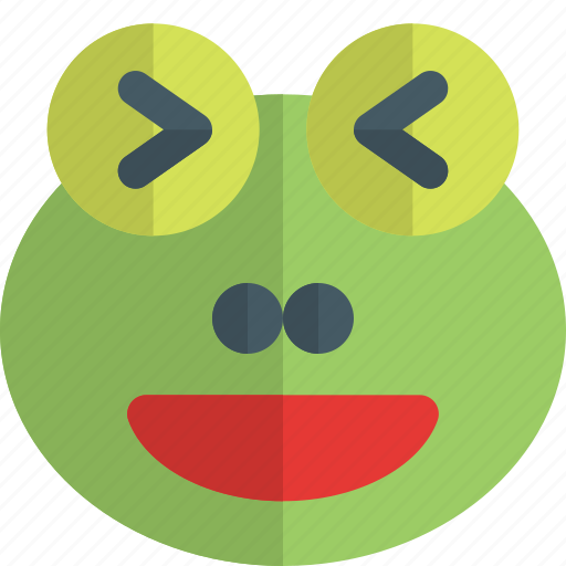 Frog, grinning, squinting, emoticons, animal icon - Download on Iconfinder
