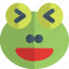 frog, grinning, squinting, emoticons, animal 