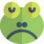 frog, sad, emoticons, animal 