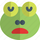 frog, sleepy, emoticons, animal
