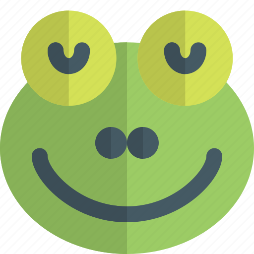 Frog, smiling, closed, eyes, emoticons, animal icon - Download on Iconfinder