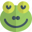 frog, smiling, closed, eyes, emoticons, animal 
