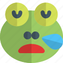 frog, snoring, emoticons, animal