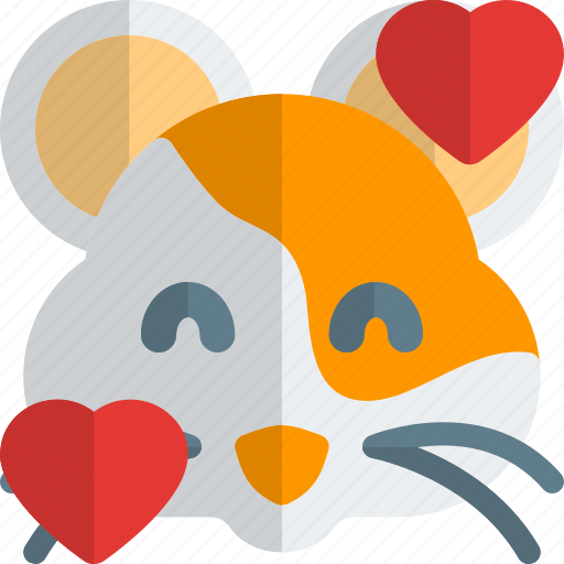 Hamster, smiling, with, hearts, emoticons, animal icon - Download on Iconfinder