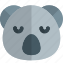koala, sad, face, emoticons, animal