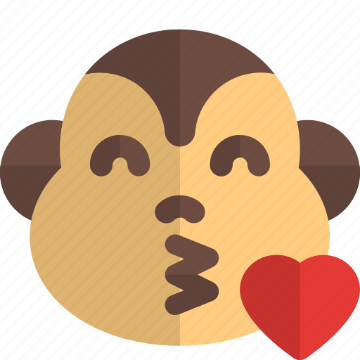 Monkey, blowing, a, kiss, emoticons, animal icon - Download on Iconfinder
