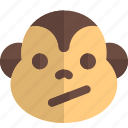 monkey, confused, emoticons, animal