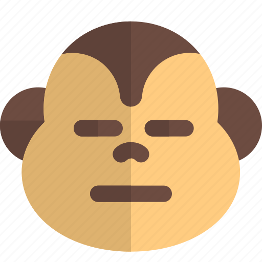 Monkey, meh, emoticons, animal icon - Download on Iconfinder
