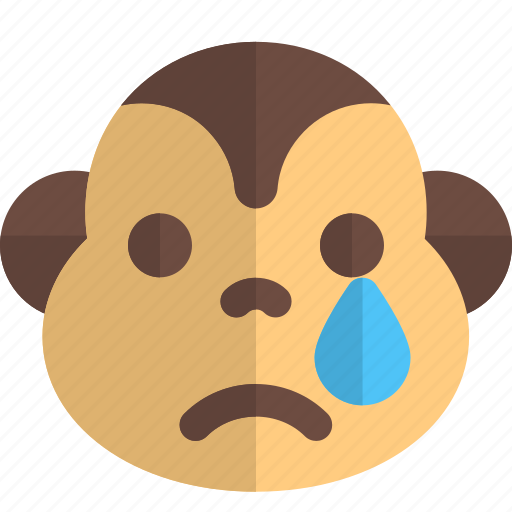 Monkey, tear, emoticons, animal icon - Download on Iconfinder