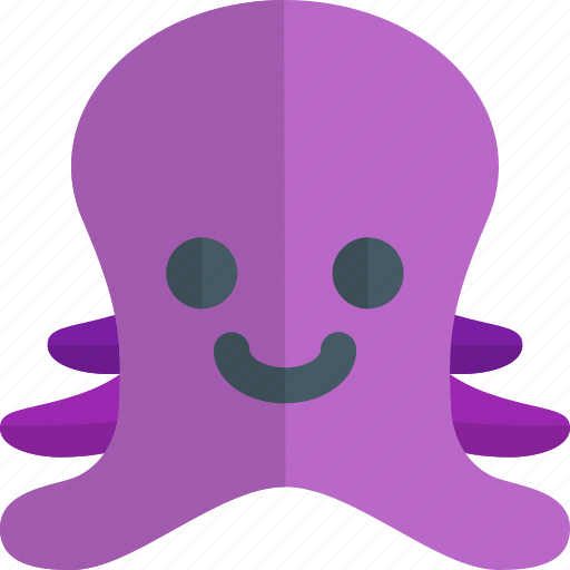 Octopus, emoticons, animal, smile icon - Download on Iconfinder