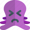 octopus, frowning, squinting, emoticons, animal