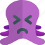 octopus, frowning, squinting, emoticons, animal 