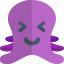 octopus, grinning, squinting, emoticons, animal 