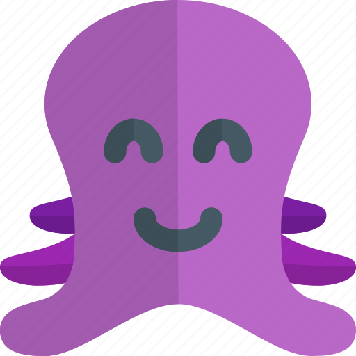 Octopus, smiling, emoticons, animal icon - Download on Iconfinder