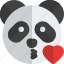 panda, blowing, a, kiss, emoticons, animal 
