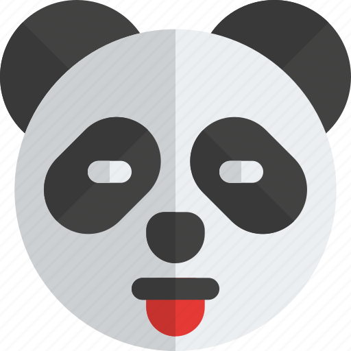Panda, closed, eyes, tongue, emoticons, animal icon - Download on Iconfinder