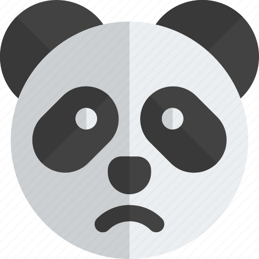 Panda, frowning, emoticons, animal icon - Download on Iconfinder