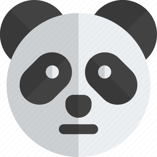 Panda, neutral, emoticons, animal icon - Download on Iconfinder