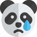 panda, tear, emoticons, animal