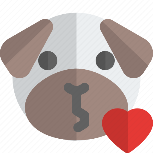 Pug, kiss, emoticons, animal icon - Download on Iconfinder