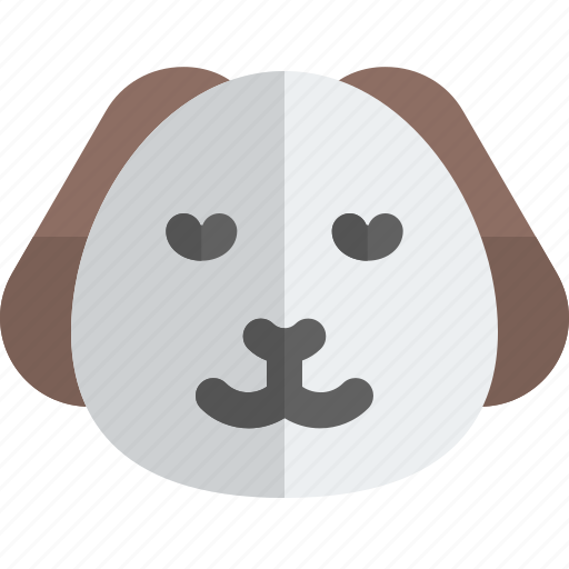 Puppy, smiling, closed, eyes, emoticons, animal icon - Download on Iconfinder