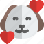 puppy, smiling, with, hearts, emoticons, animal 