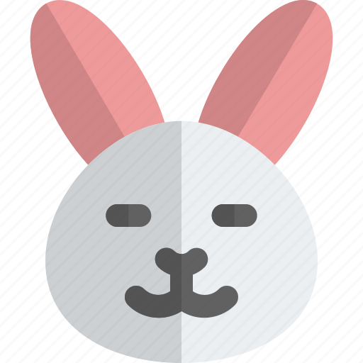 Rabbit, closed, eyes, emoticons, animal icon - Download on Iconfinder