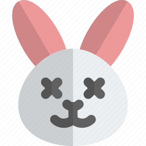 Rabbit, death, eyes, emoticons, animal icon - Download on Iconfinder