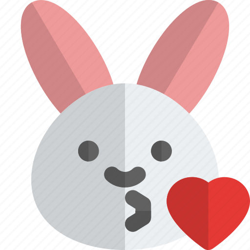 Rabbit, kiss, emoticons, animal icon - Download on Iconfinder