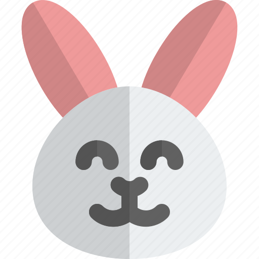Rabbit, smiling, emoticons, animal icon - Download on Iconfinder