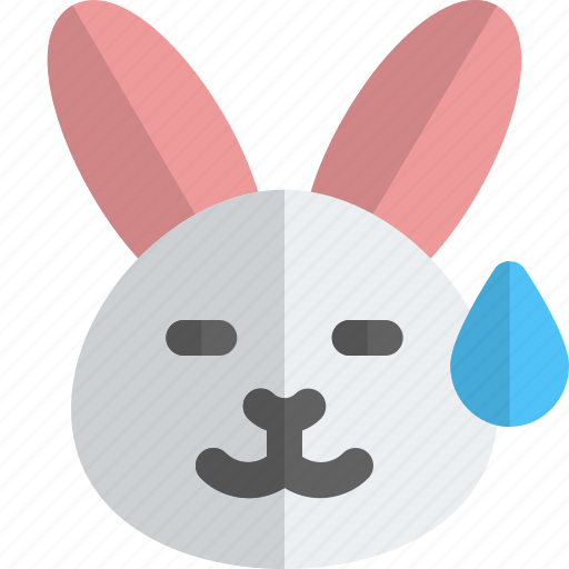 Rabbit, sweat, emoticons, animal icon - Download on Iconfinder