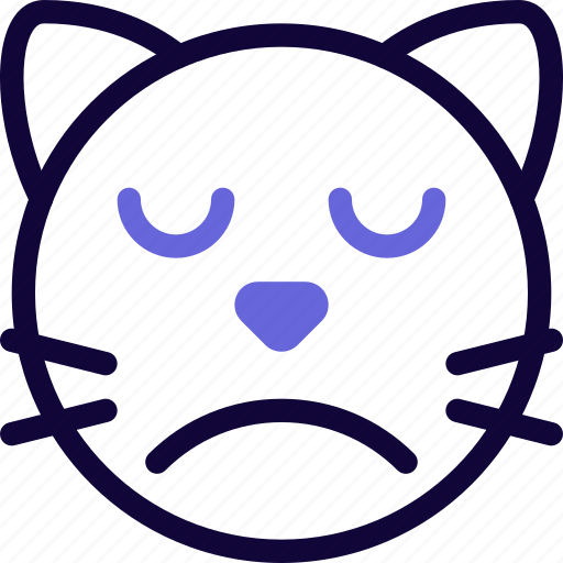 Cat, sad, emoticon, animal icon - Download on Iconfinder
