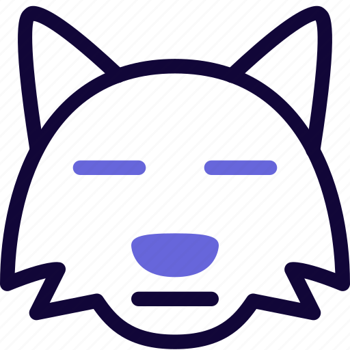 Fox, expression less, animal, emoticons icon - Download on Iconfinder