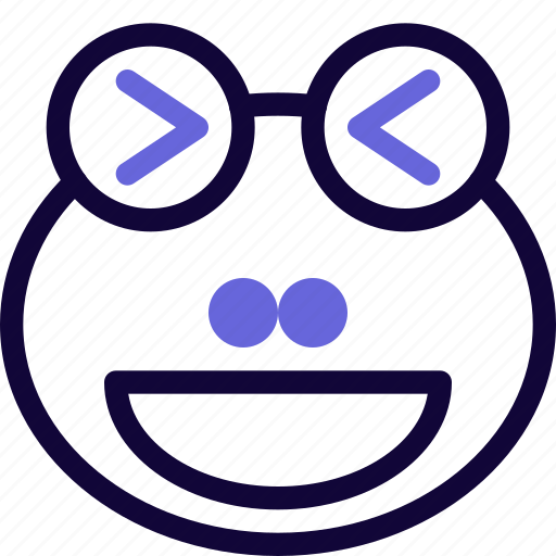 Frog, grinning, squinting, animal, emoticons icon - Download on Iconfinder