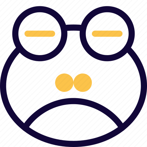 Frog, sad, close eyes, emoticons icon - Download on Iconfinder