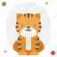 tiger, vector, asia, decoration, chinese, asian, china, christmas 