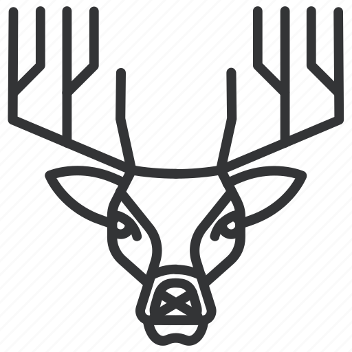 Animal, antler, caribou, deer, horn, reindeer, stag icon - Download on Iconfinder