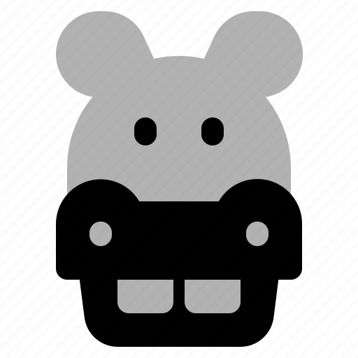 Hippopotamus, animal, wildlife, zoo, ecosystem icon - Download on Iconfinder