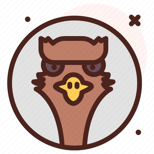 Ostrich, animal, zoo, avatar icon - Download on Iconfinder