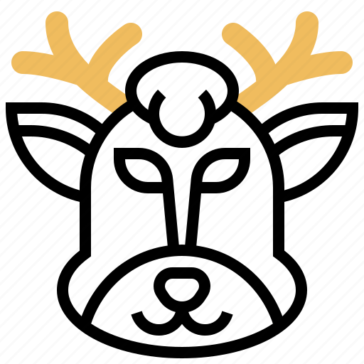 Antlers, deer, mammal, stag, wildlife icon - Download on Iconfinder
