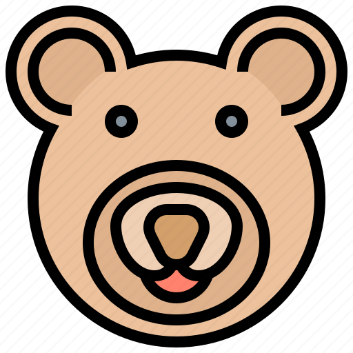 Animal, bear, grizzly, mammal, wild icon - Download on Iconfinder