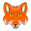 fox mascot, angry fox face, vulpes face, animal face, fox head 