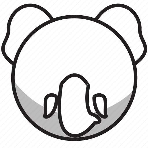 Animal, elephant, outline, avatar, face, zoo icon - Download on Iconfinder