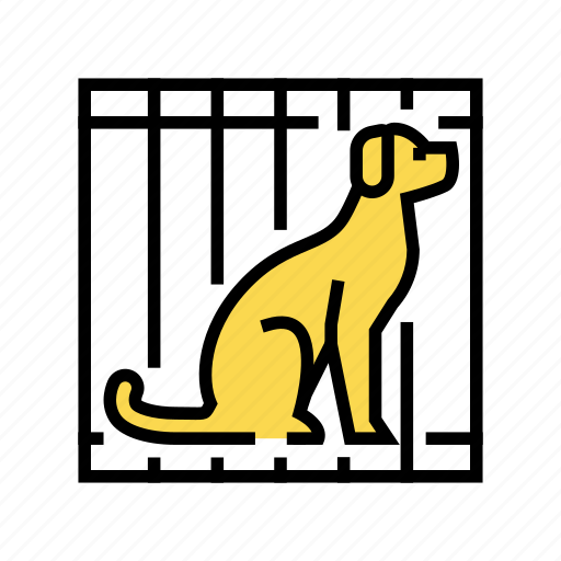 Animal, cage, dog, eating, shelter, worker icon - Download on Iconfinder