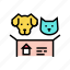 animal, cat, dog, house, looking, new 