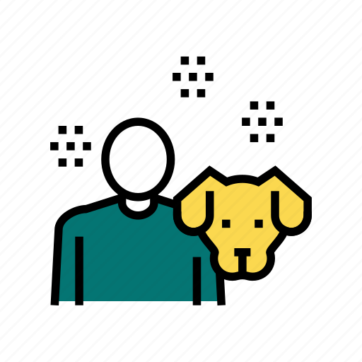 Building, dog, eating, owner, shelter, worker icon - Download on Iconfinder