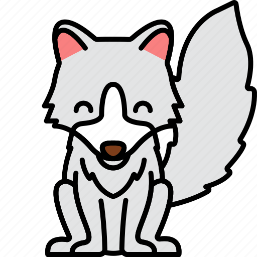 Animal, arctic, fox, silver icon - Download on Iconfinder