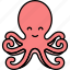 octopus, sea, squid, animal 